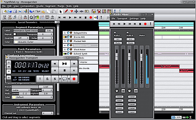Linux нет звука. Rosegarden программа. Rosegarden 316. Rosegarden 307. Rosegarden №314.